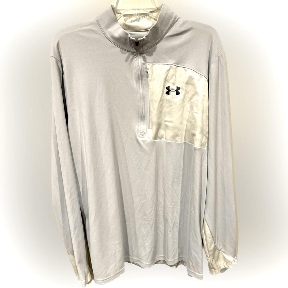 Men’s Camo Under Armour Qtr Zip Heat Gear Pullover, 
Very nice pre-worn cond